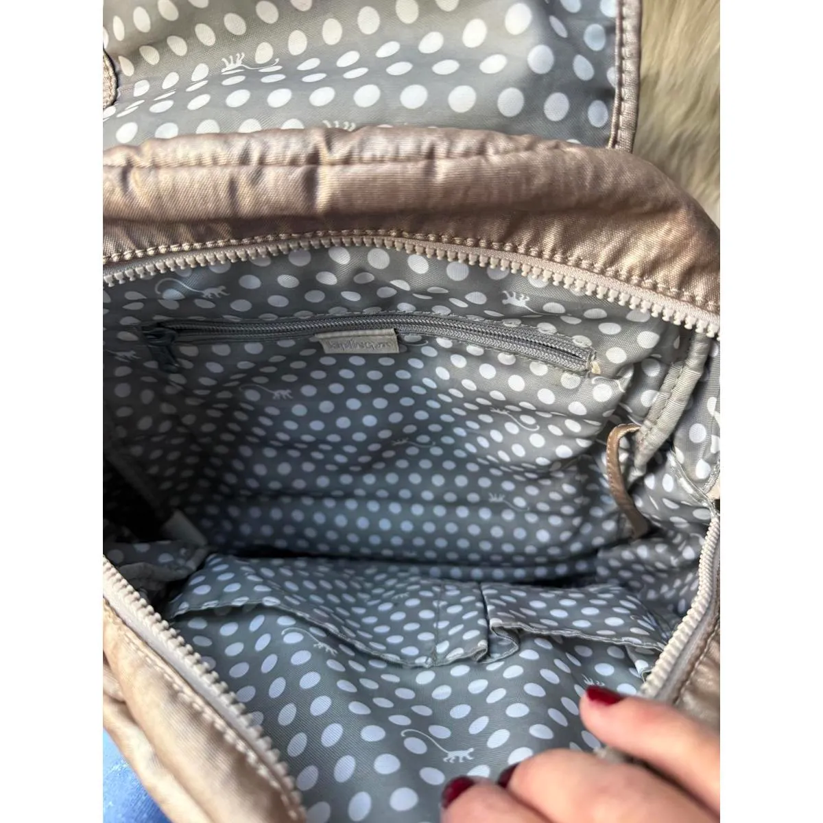 Kipling  Metallic Gold Backpack - Image 5