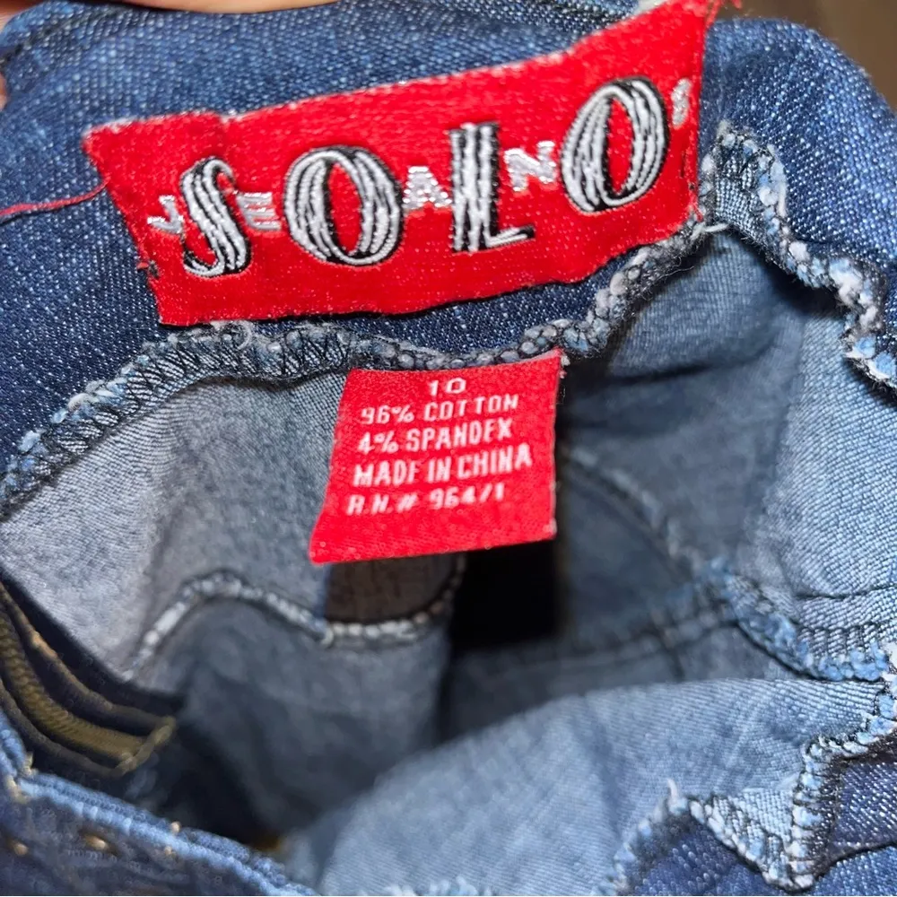 Vintage y2k early 2000s faux suede denim maxi skirt Blue Size 10 - Image 3