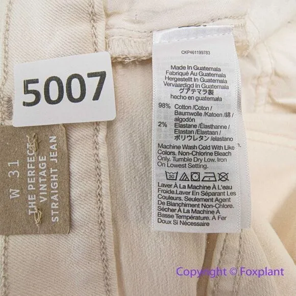 NEW Madewell The Perfect Vintage Straight Jean in Vintage Canvas Wash,‎ 31.NG254 - Image 16