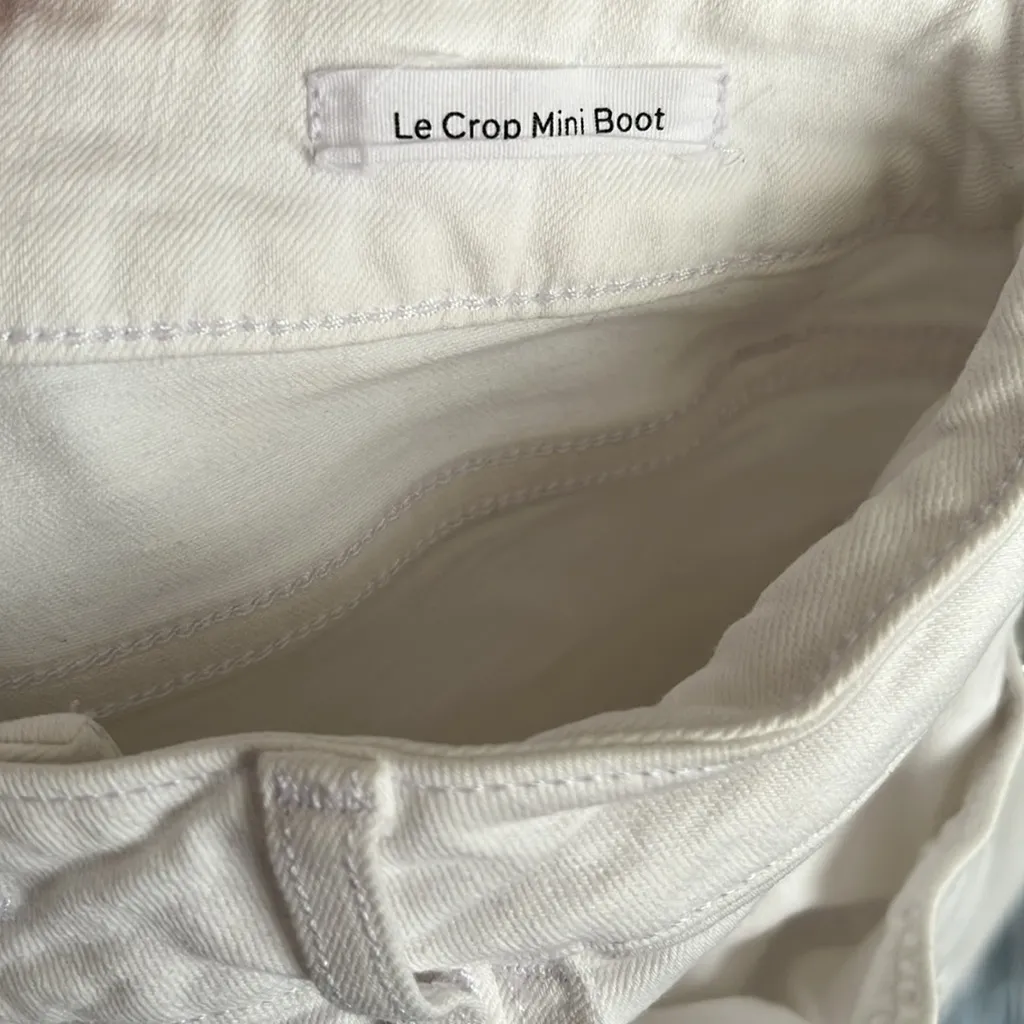 Frame Le Crop Mini Boot White Size 26 - Image 6