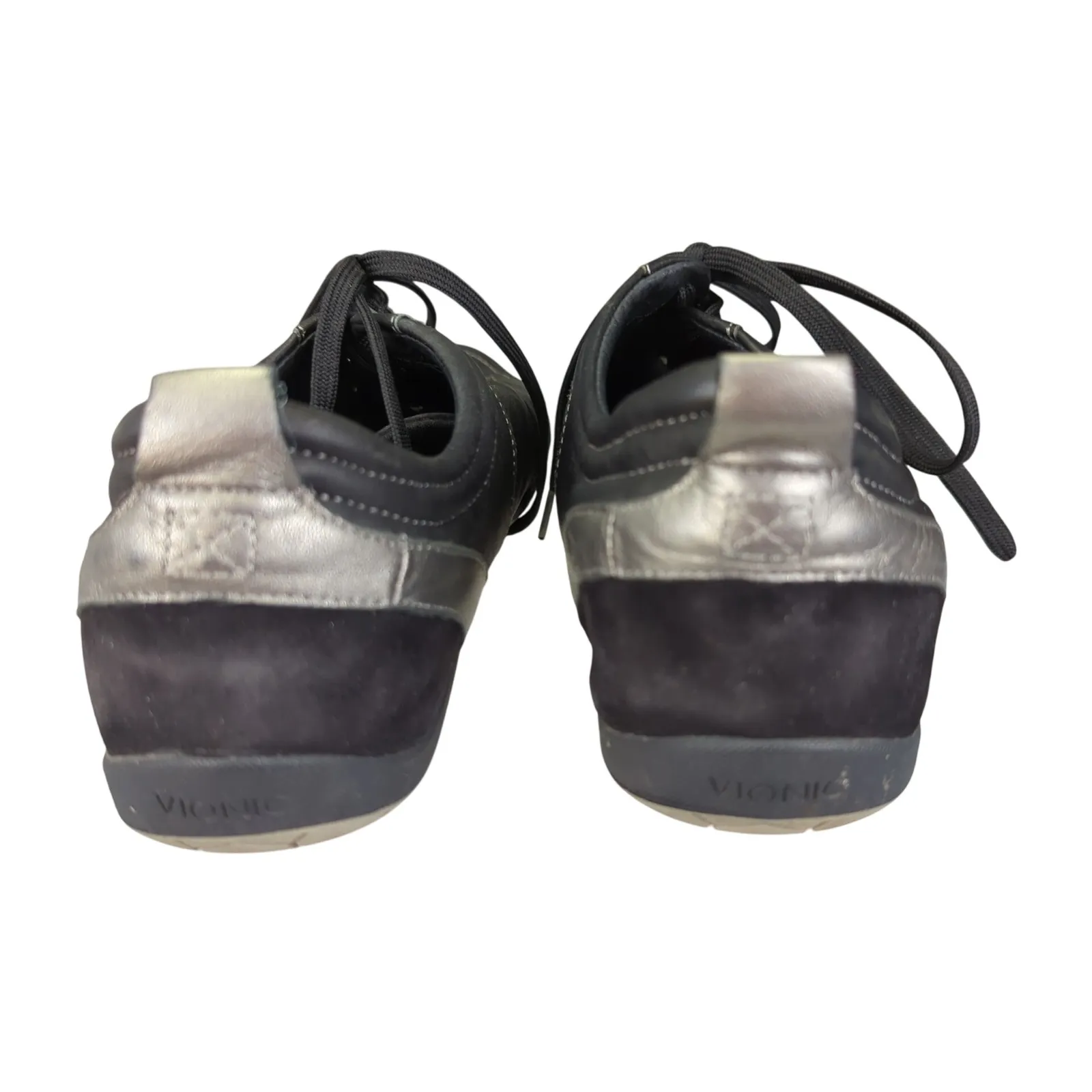 Vionic Willa Walker Leather Walking Shoes Women 7.5 Casual Comfort Sneaker Black - Image 5