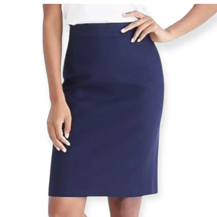 J. Crew 100% Cotton Business Casual Navy Pencil Skirt - Image 14