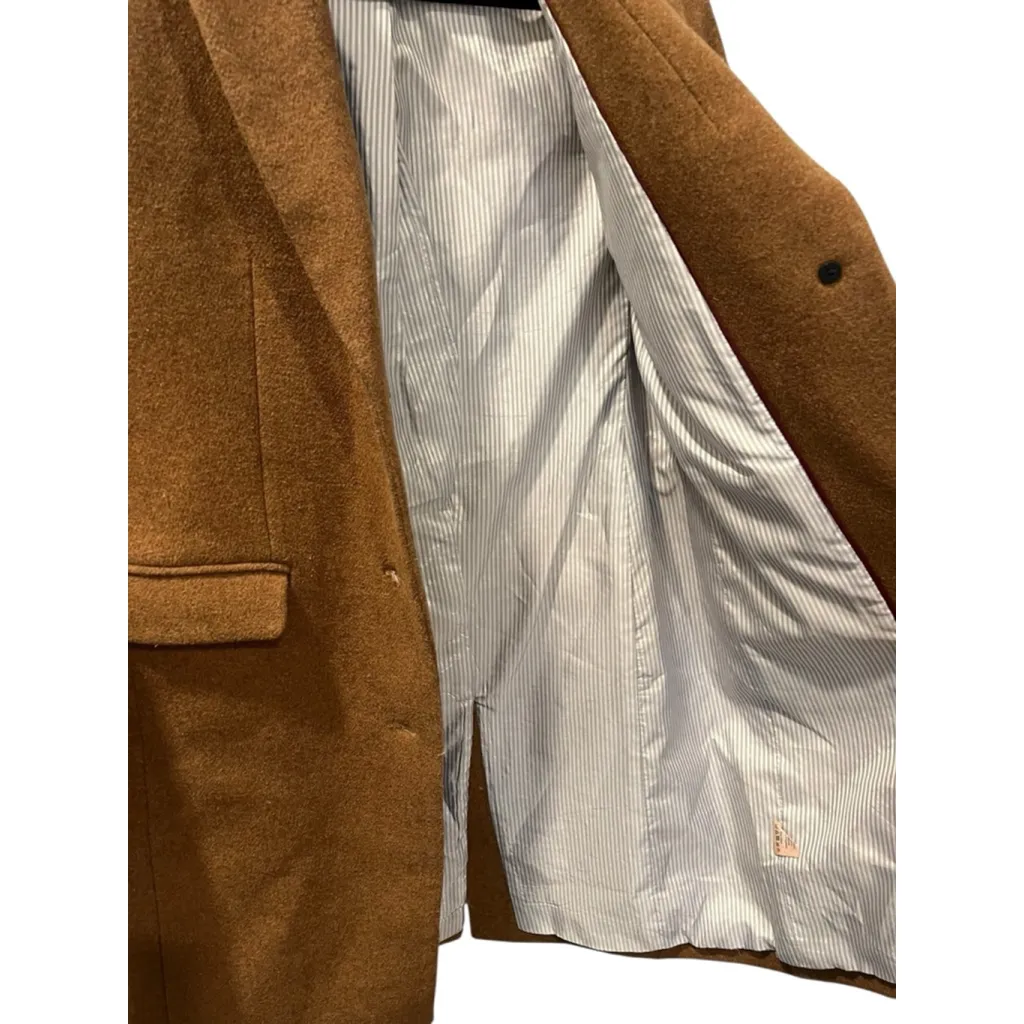 J. Crew Wool Size 0 Women's Single Breasted Top Coat Jacket Brown Long Sleeve - Image 8