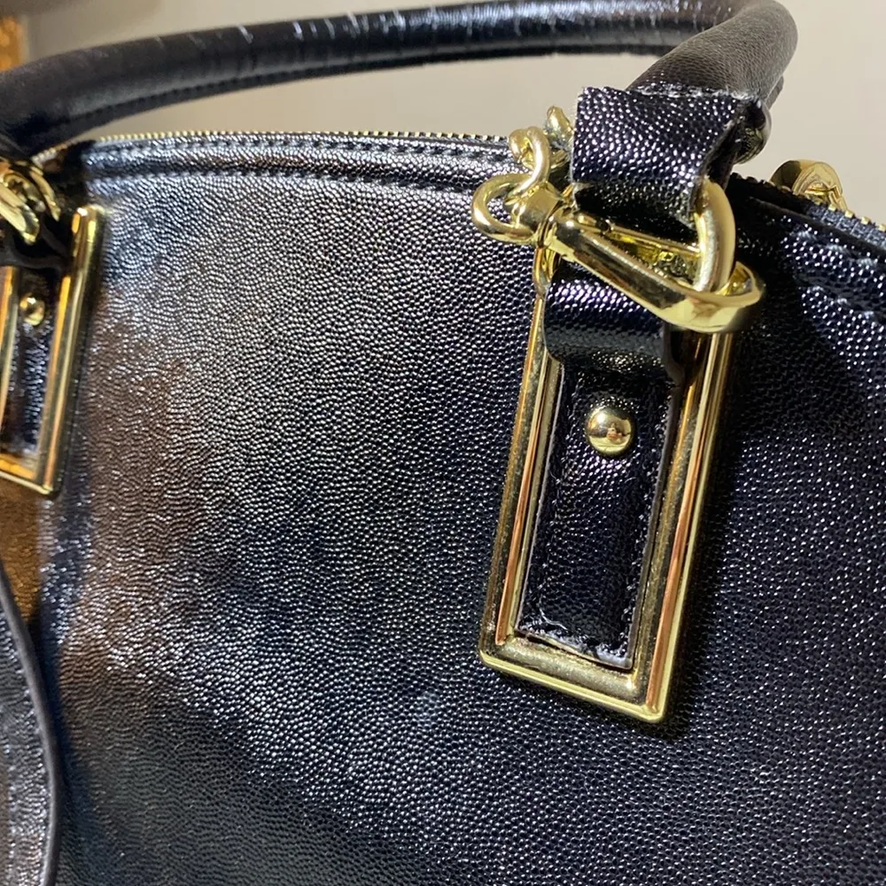 Anne Klein Black Dome Satchel EUC some flaws - Image 3