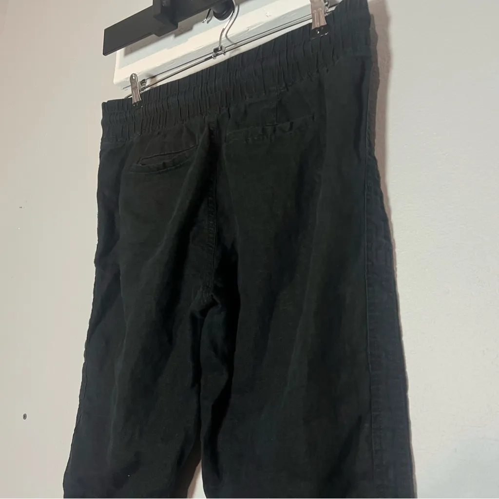 Athleta Black Cabo Linen Jogger Pants Size 6P 6 Petite Ankle Cropped High Rise - Image 11