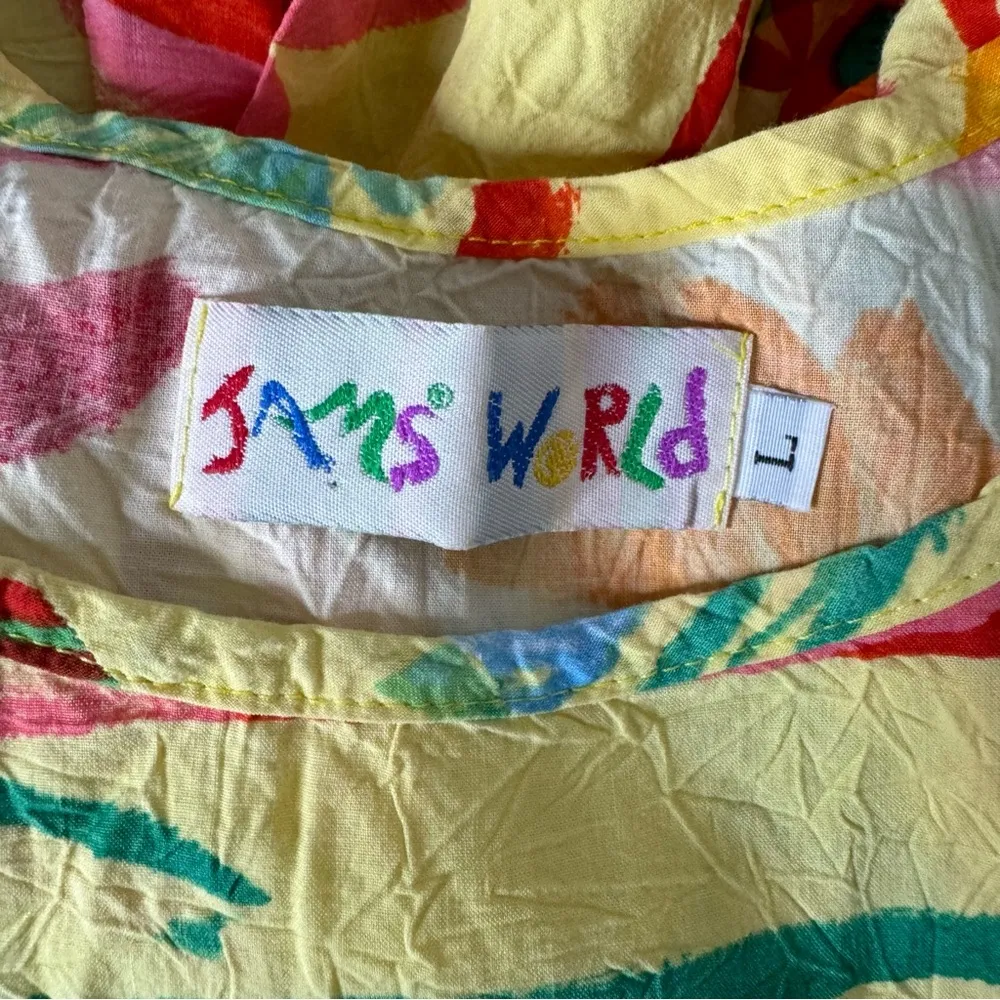 Jams World Vintage Tropical Parrot Dress USA Large - Image 10