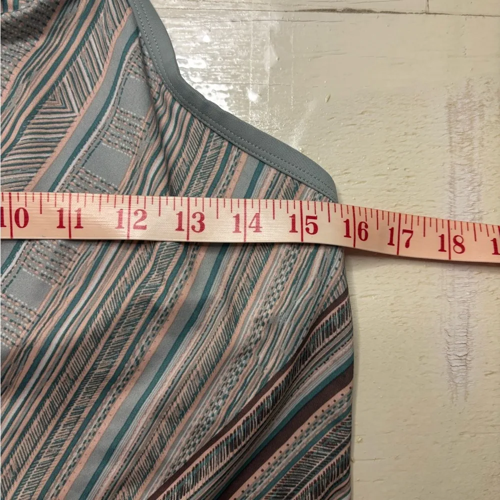 PrAna Ardor Agave Samba Built-in Bra Tank Racer Back Dress Logo Size Medium - Image 4