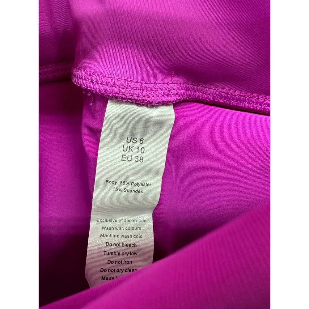 Husnainna Bright Purple Tiered Activewear Mini Skirt Skort Women's Size 6 NWT - Image 4