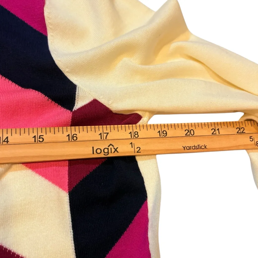 Lands' End Women's Chevron Pima cotton button front cardigan STall - Image 5