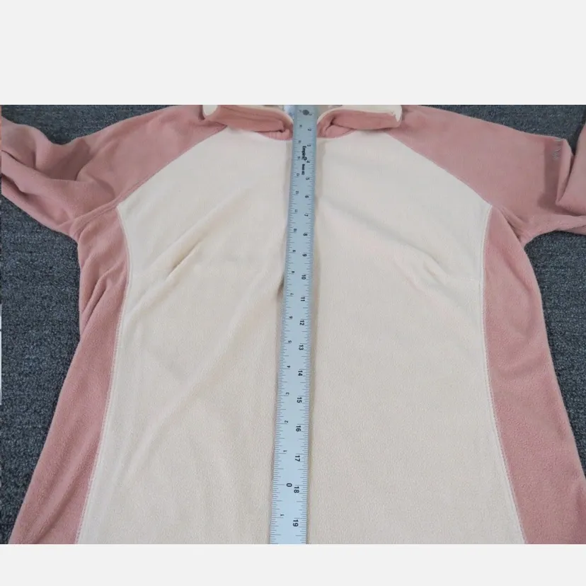 Columbia  Glacial Fleece Sweater Peach Pink 1/4 Zip Long Sleeve Pullover L - Image 9