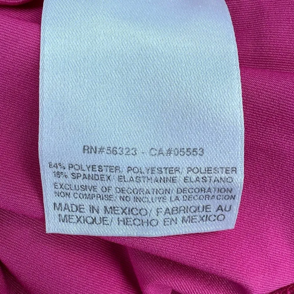 NIKE PRO COMBAT Dri-Fit Women's L/S V Neck Pink/Yellow Fitted Shirt Sz S‎ - Image 6