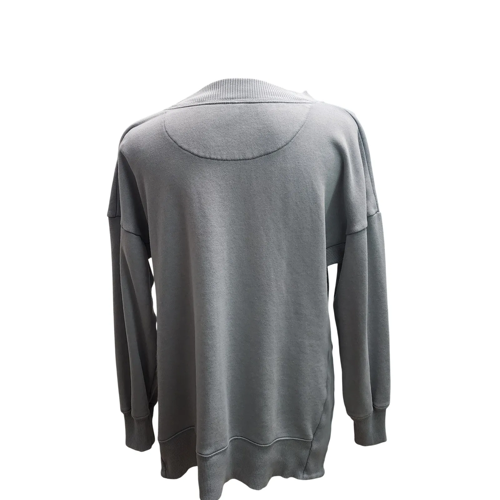 Aerie  Crew Neck Pullover Sweatshirt Womens Size‎ Small Gray Tunic Oversized - Image 2