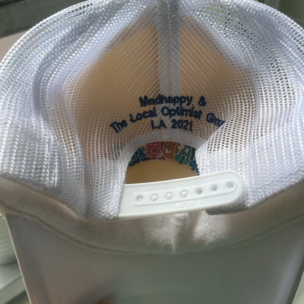 MadHappy White Trucker Hat - Image 3