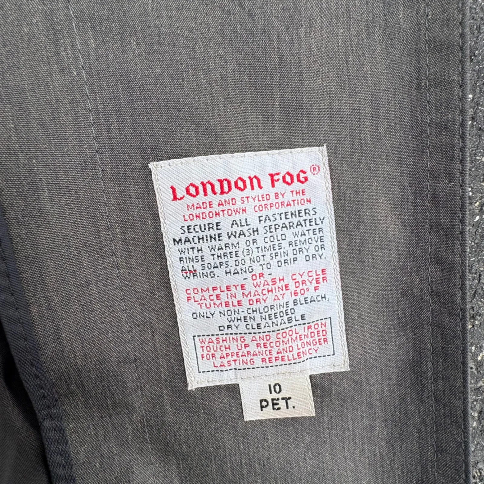 London Fog Gray Women's Rain Coat Long Trench‎ Coat Classic Outerwear - Image 6