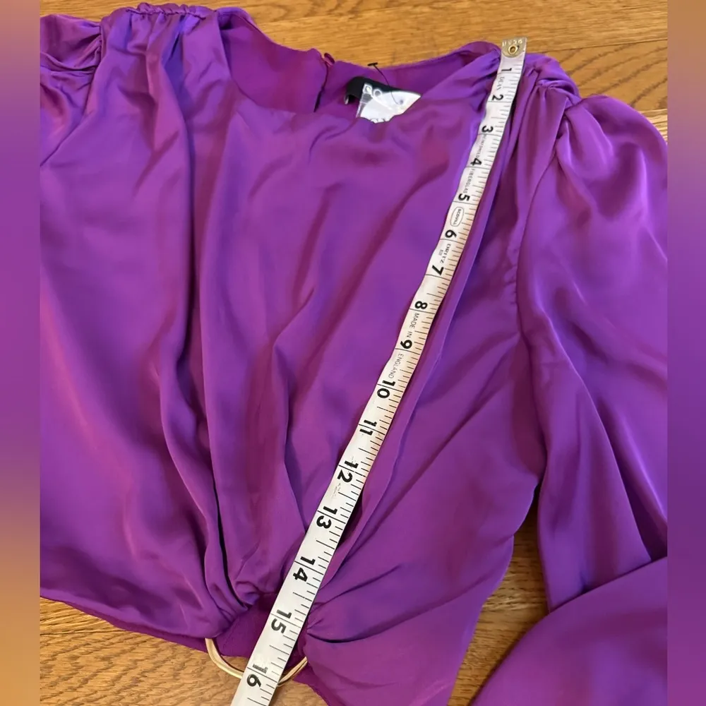 DO+BE Purple Blouse with Ring Detail size M - Image 8