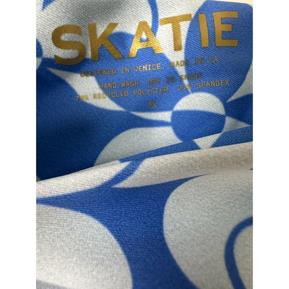 Skatie Suzanne Cape Cod Blue Floral Swim Bikini Bottoms Size XL NEW with Tags - Image 5