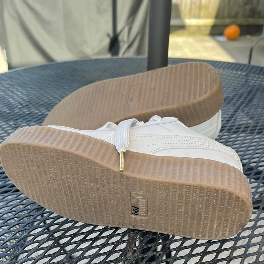 Puma x Fenty Creeper Phatty women’s Nubuck Warm White Gold Gum Sneakers size 9 - Image 15