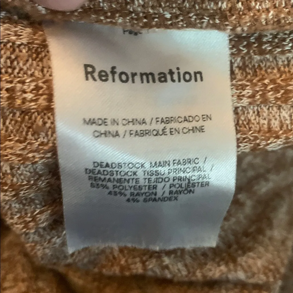 Reformation Brynn dress brown midi size Medium - Image 10