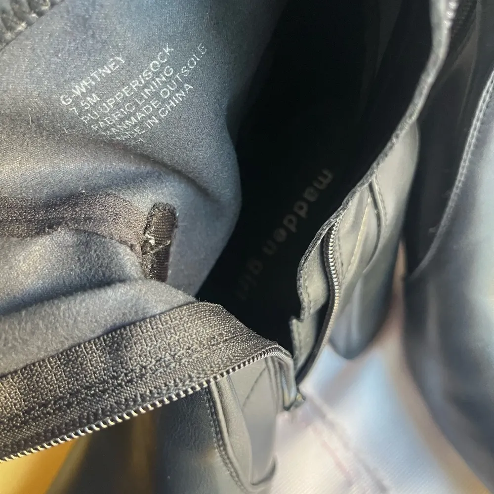 Madden Girl Black Heeled Boots Classic Western Style - Image 6