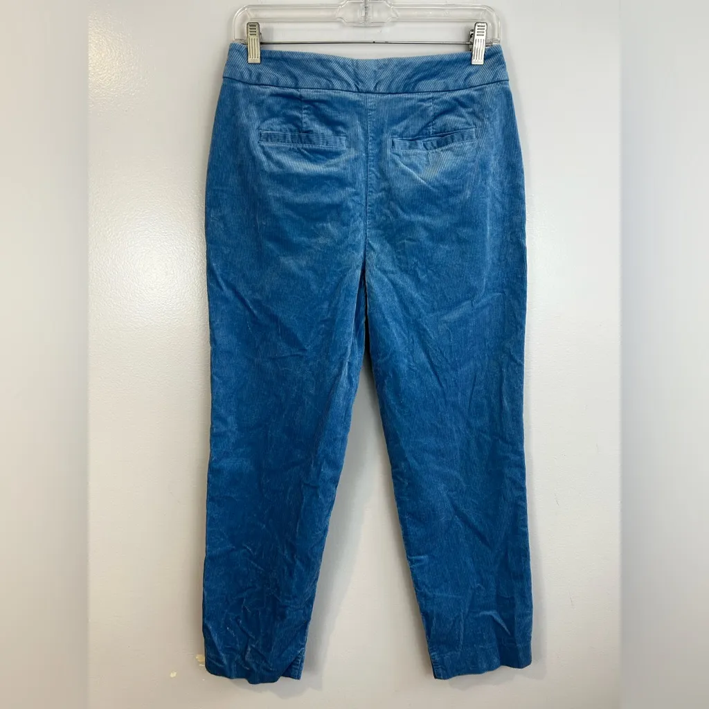 Boden Light Blue Corduroy High Rise Ankle Tapered Trouser Pants Size 4 Regular - Image 5