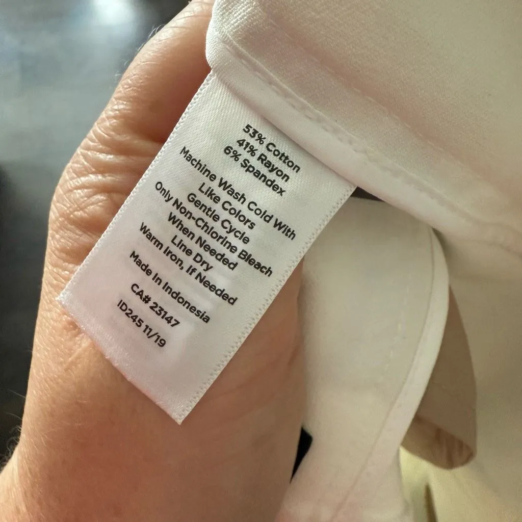 Talbots Women’s 10 White Chatham Crop Chino Pants Career Office Core New - Image 7