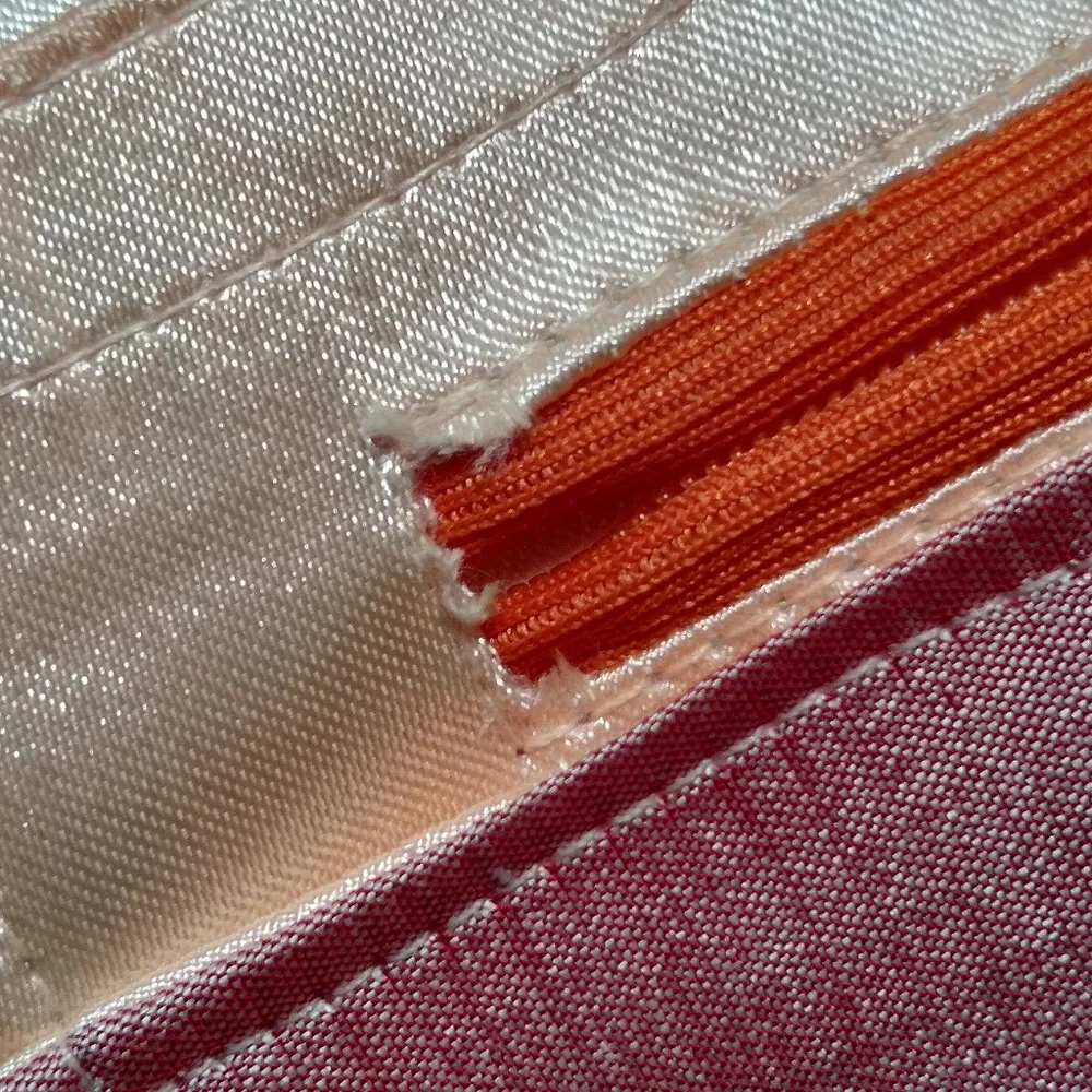 Embroidered Silk Pink Wallet - Image 7