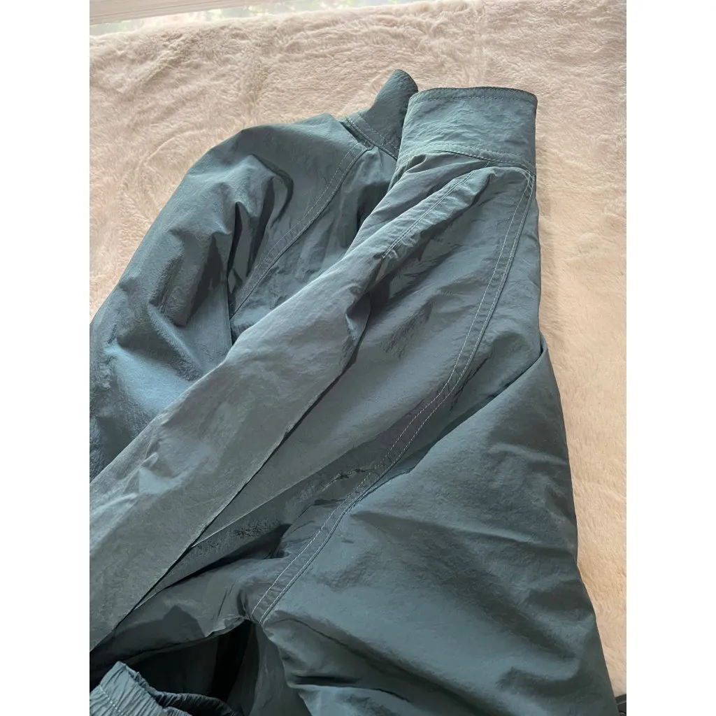 Good American Womens Windbreaker & Matching Pants Set Size 3 Dark Green Nylon - Image 7
