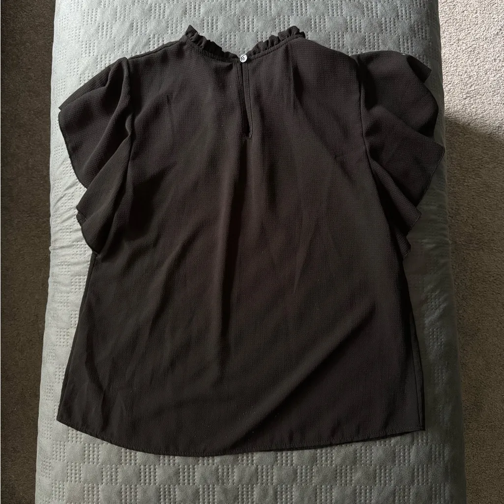 Boohoo Woven Frill Sleeve & Neck Blouse - Image 3