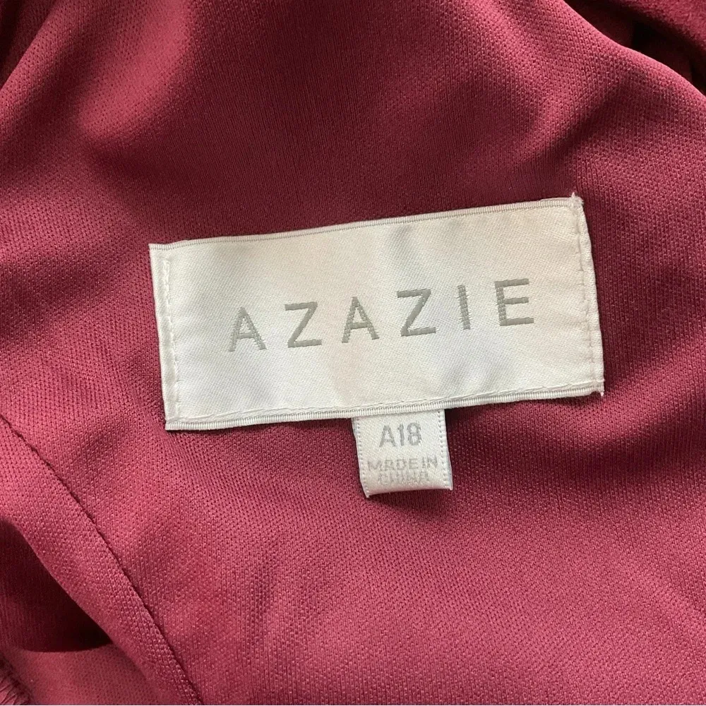 Azazie Rinna One Shoulder Bridesmaid Long Dress Size A18 - Image 8