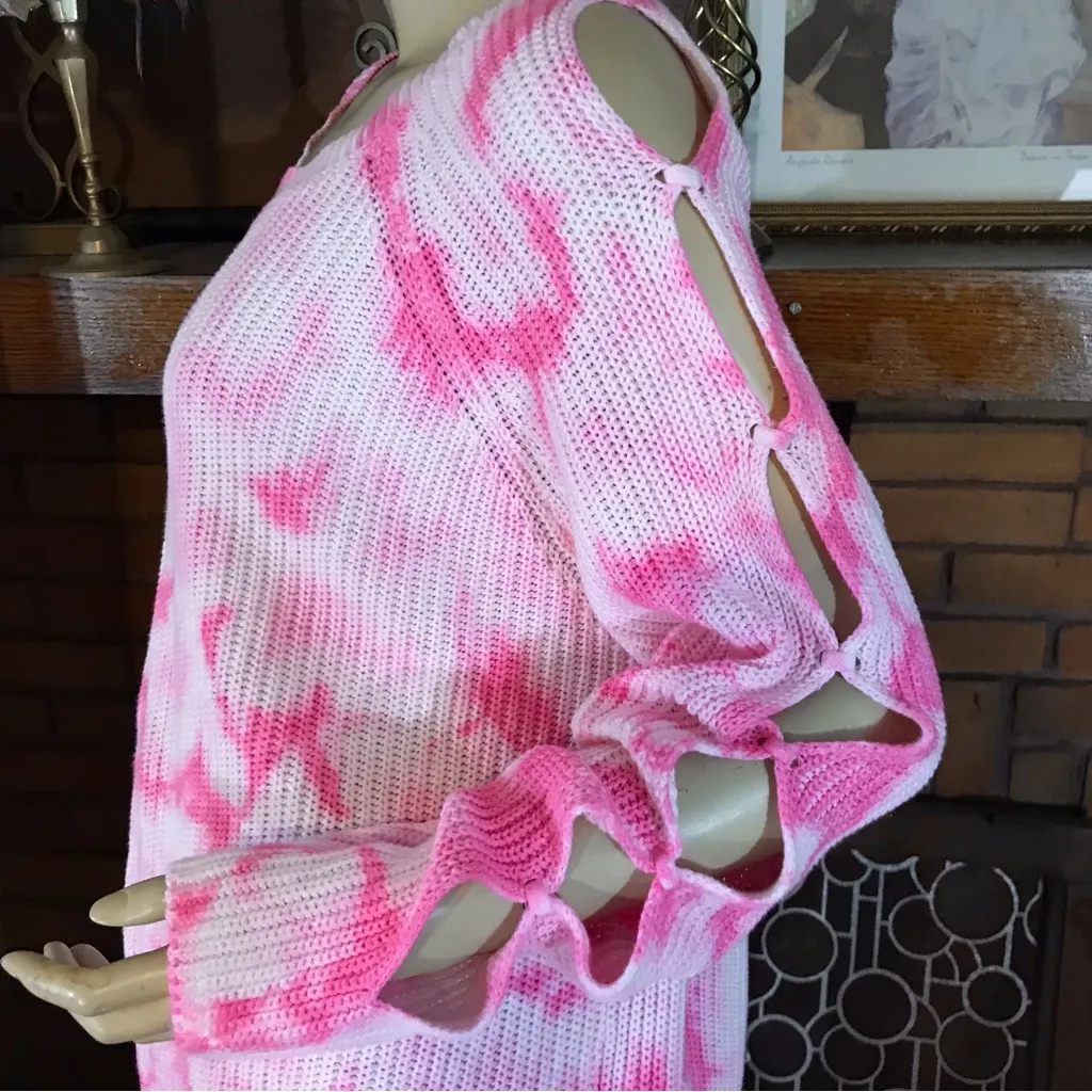 Derek Heart  PINK & WHITE TIE DYE OPEN SLEEVE (1X) - Image 10