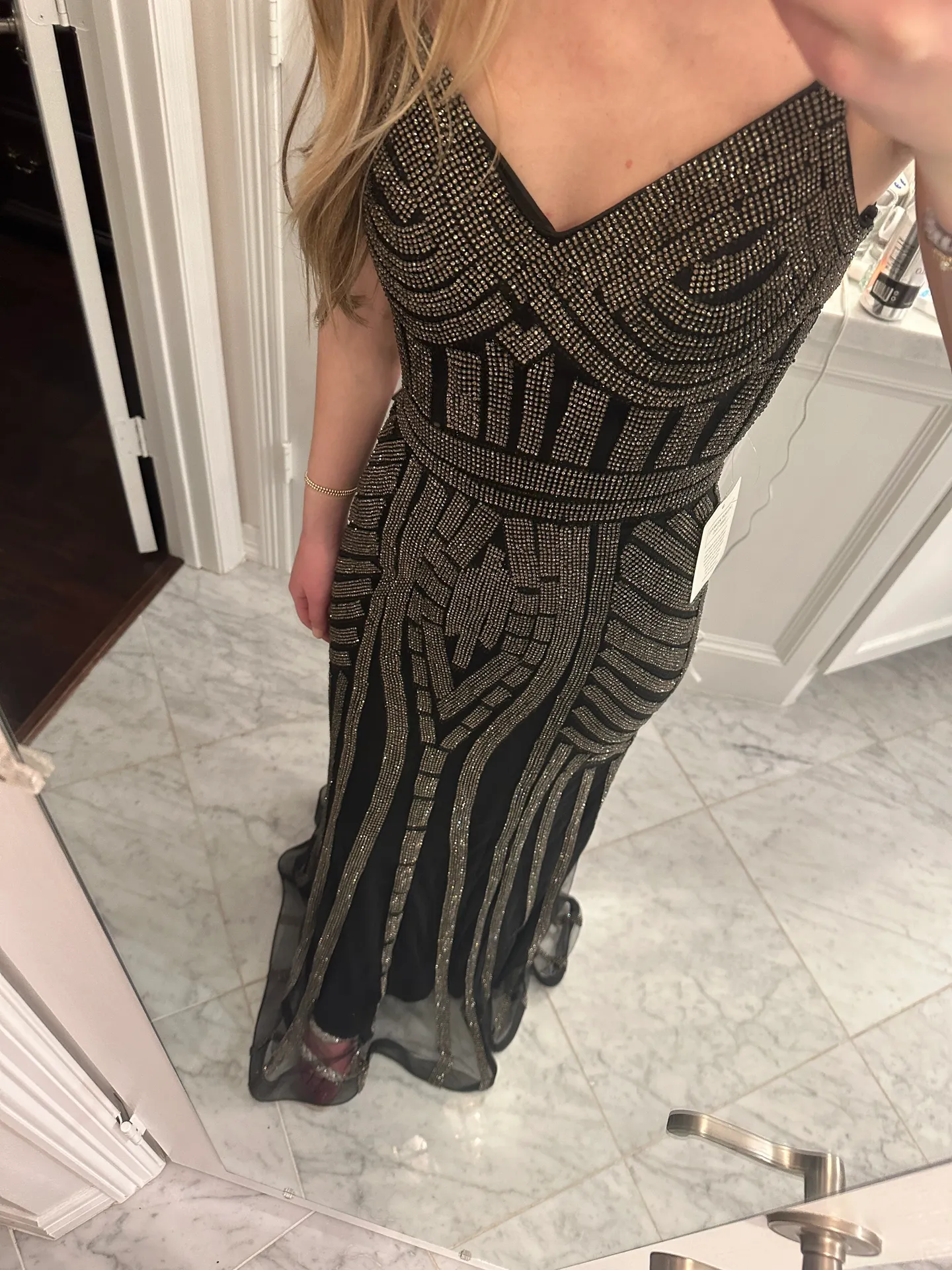 Black Beaded Gown - Image 2