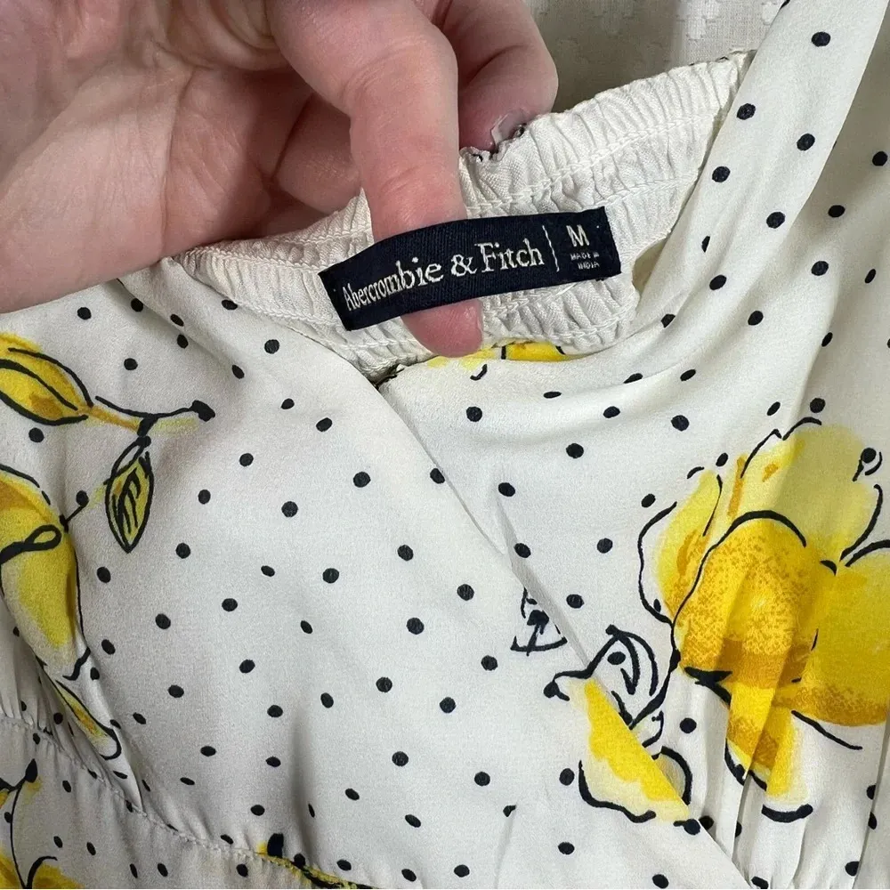 Abercrombie & Fitch NWT White‎ Yellow Romantic Floral Maxi Slip Dress - Image 5