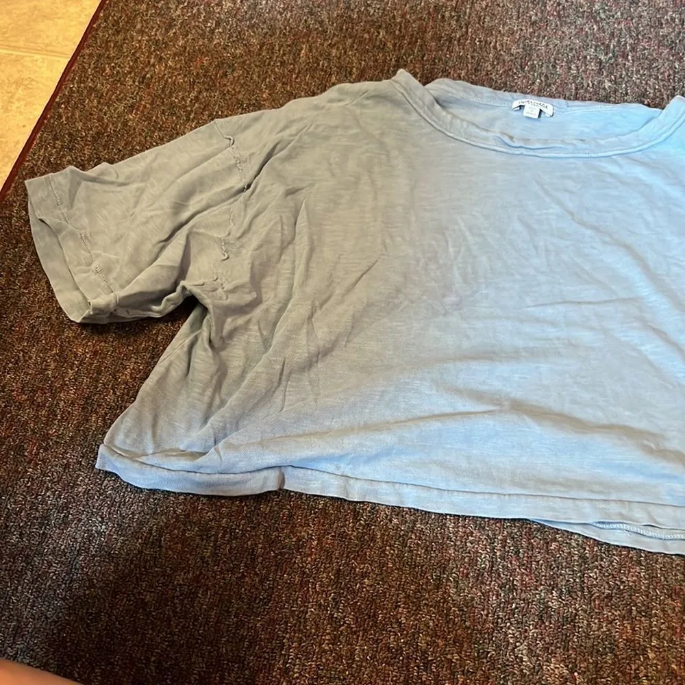 Splendid xs blue crop top oversized - Image 3