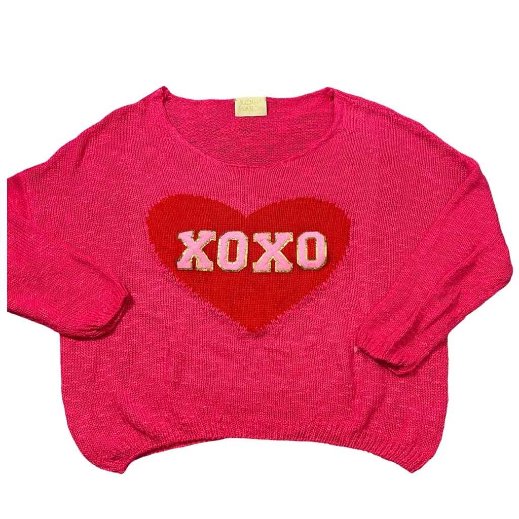 Judith March XOXO Valentine Sweater | Hot Pink & Red | M/L πβ€οΈπβ€οΈ - Image 4