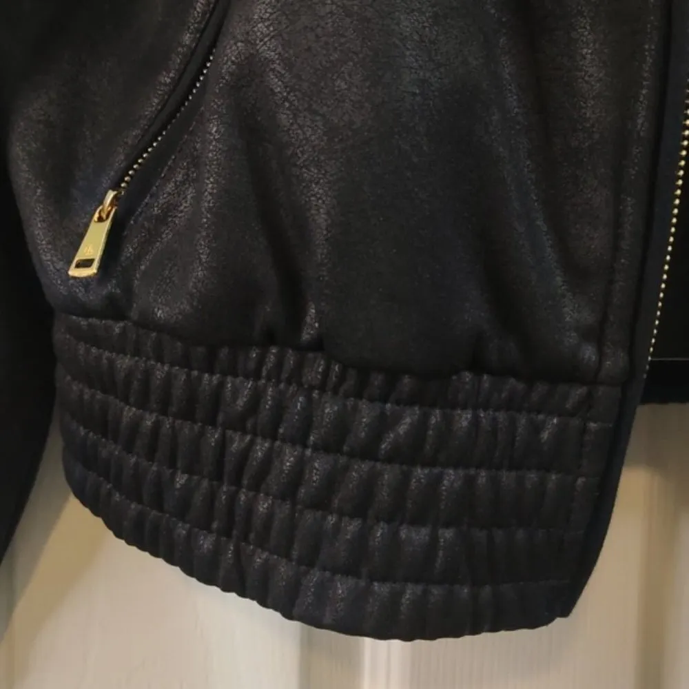 Lauren Ralph Lauren French Terry Coated Jacket Black Size Small NWT #3073 - Image 4