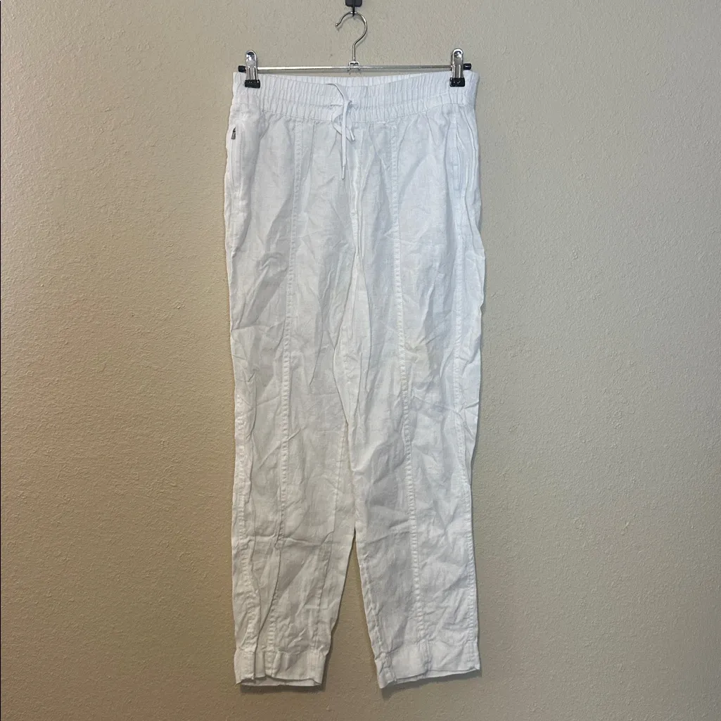 ATHLETA RETREAT‎ LINEN HIGH RISE ANKLE PANT 100 % LINEN Size XS - Image 3