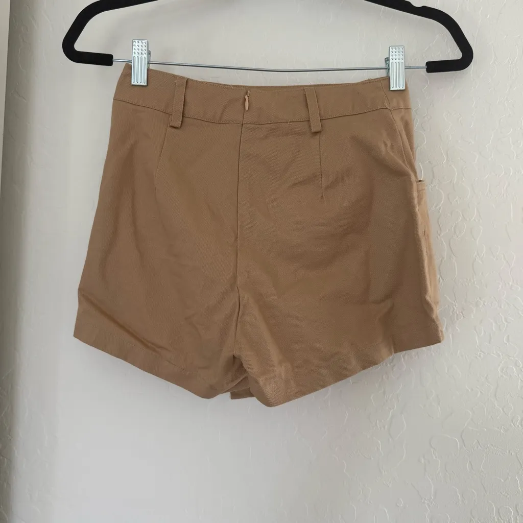 Princess Polly Carter Skort Beige Khaki Mini Skirt Asymmetrical Button Party 0 - Image 4