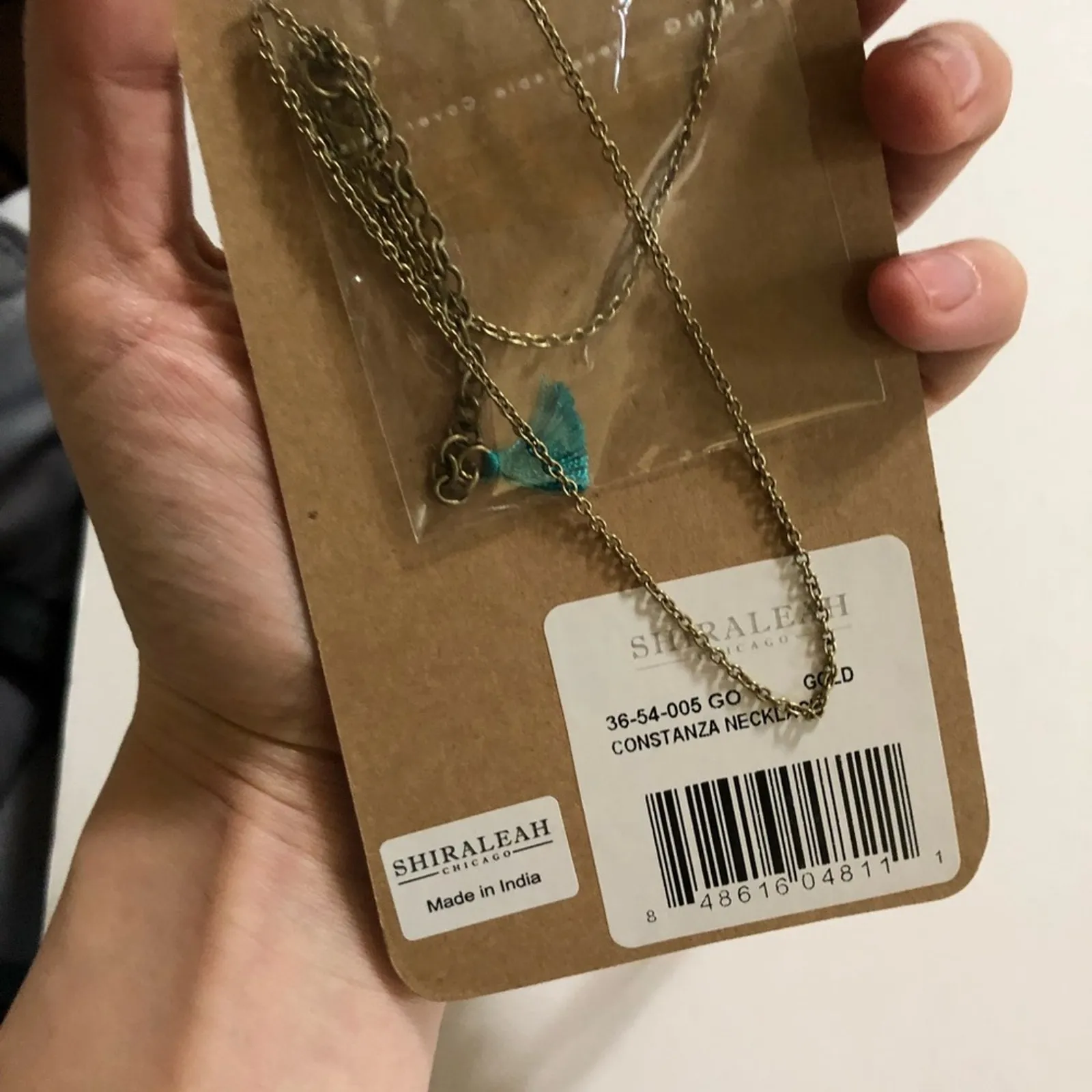 Shiraleah Chicago jewelry - Anthropologie - Constanza long necklace in gold NEW - Image 4