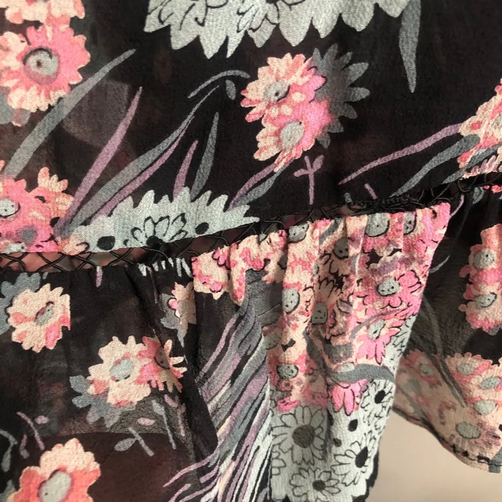 LoveShackFancy Floral Silk Camisole Tank Top A8 - Image 4