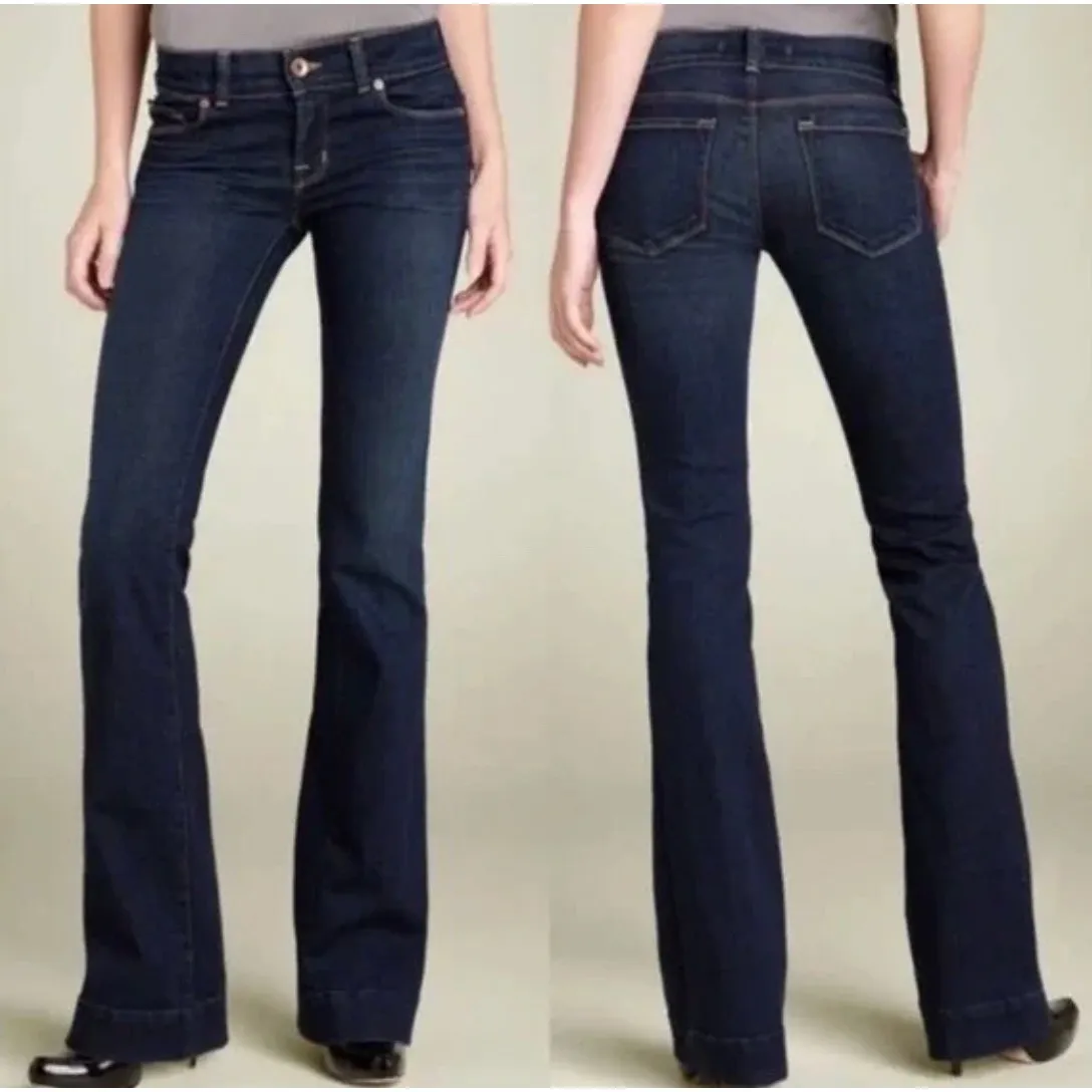 J Brand The Doll Super Flare Sz 29 Indigo Blue Dark‎ Wash Stretch Jeans #1797 - Image 2