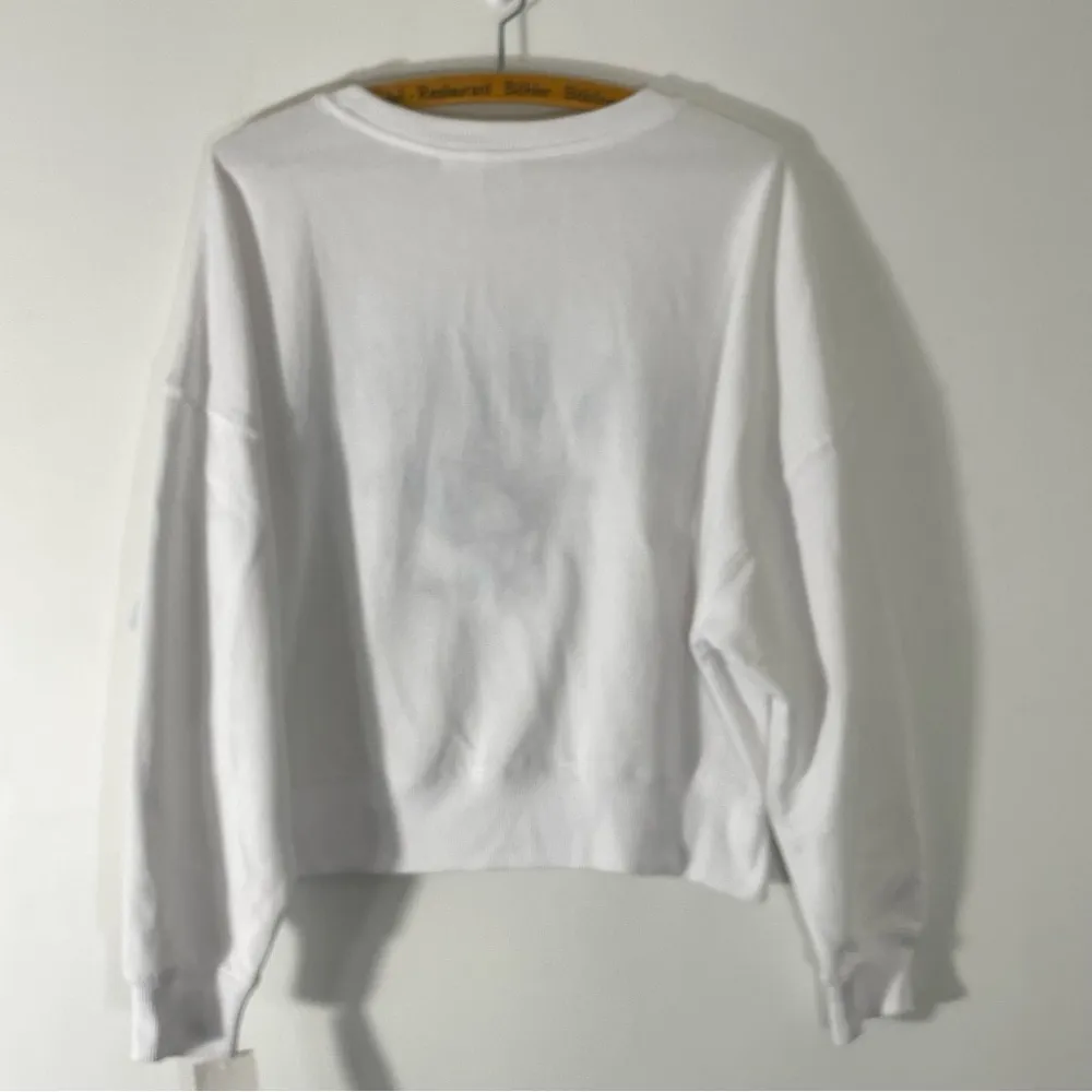 Disney's Aristocats J'Adore Paris Juniors' Cropped Embroidered Pullover NWT L - Image 7