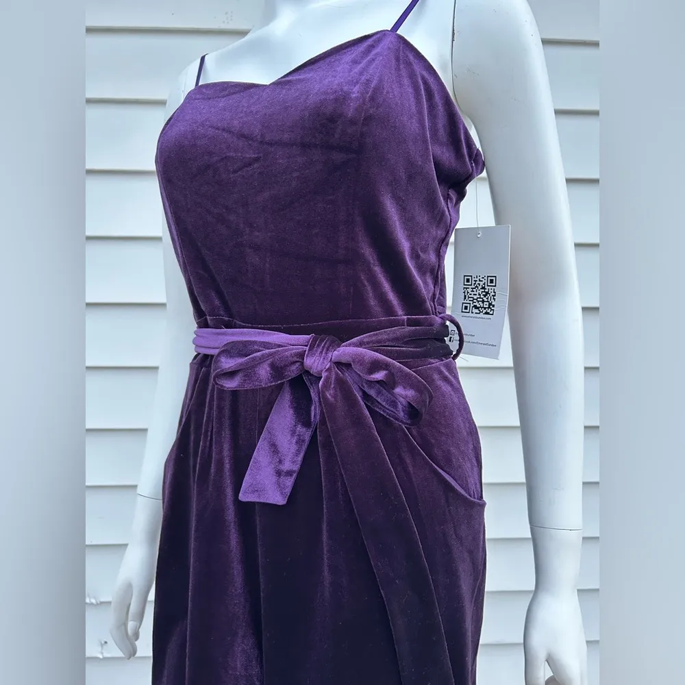 Emerald Sundae Purple Velvet Jumpsuit - Image 3