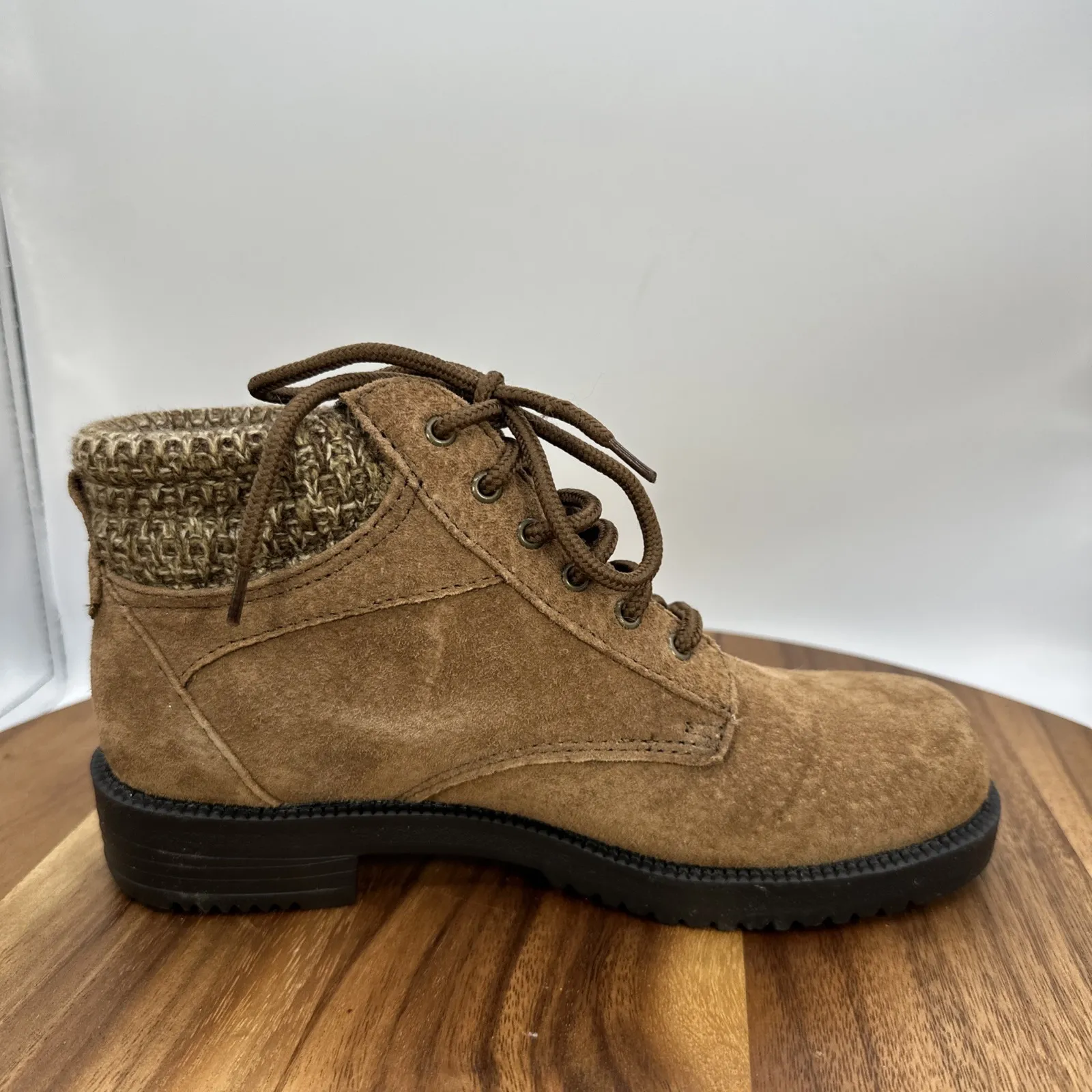 Rugged Outback Boots Brown Suede Leather Outdoor Travel Hiking Women's 5.5 - Image 5