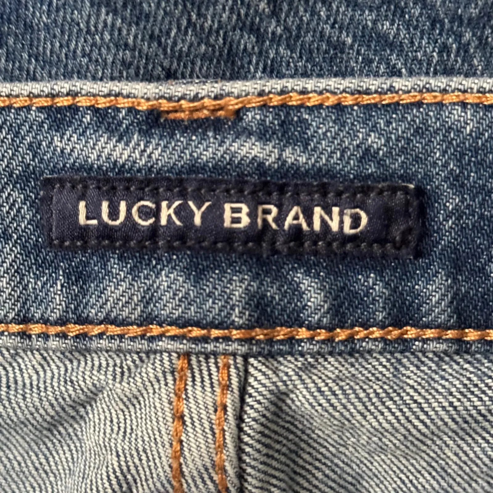 Lucky Brand High Rise Mom Jeans 4‎ 27" Blue Button Fly Straight Leg Denim Casual - Image 6