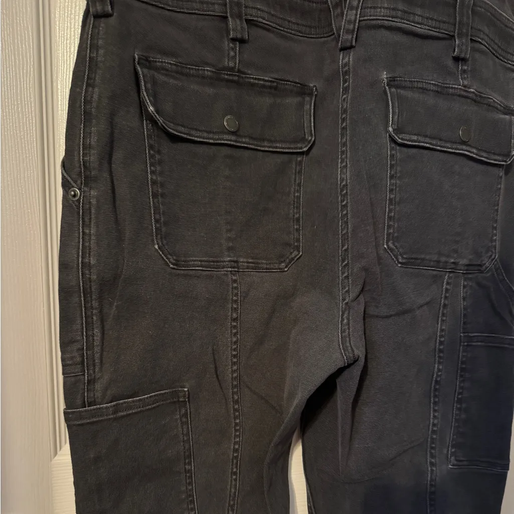 Duluth Trading Co Women's Black Denim Overalls Size 14 - Image 4