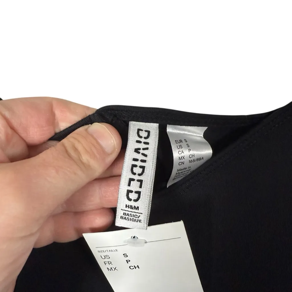 NWT H&M Women’s Tiered Strappy Maxi Dress in Black Size S - Image 7