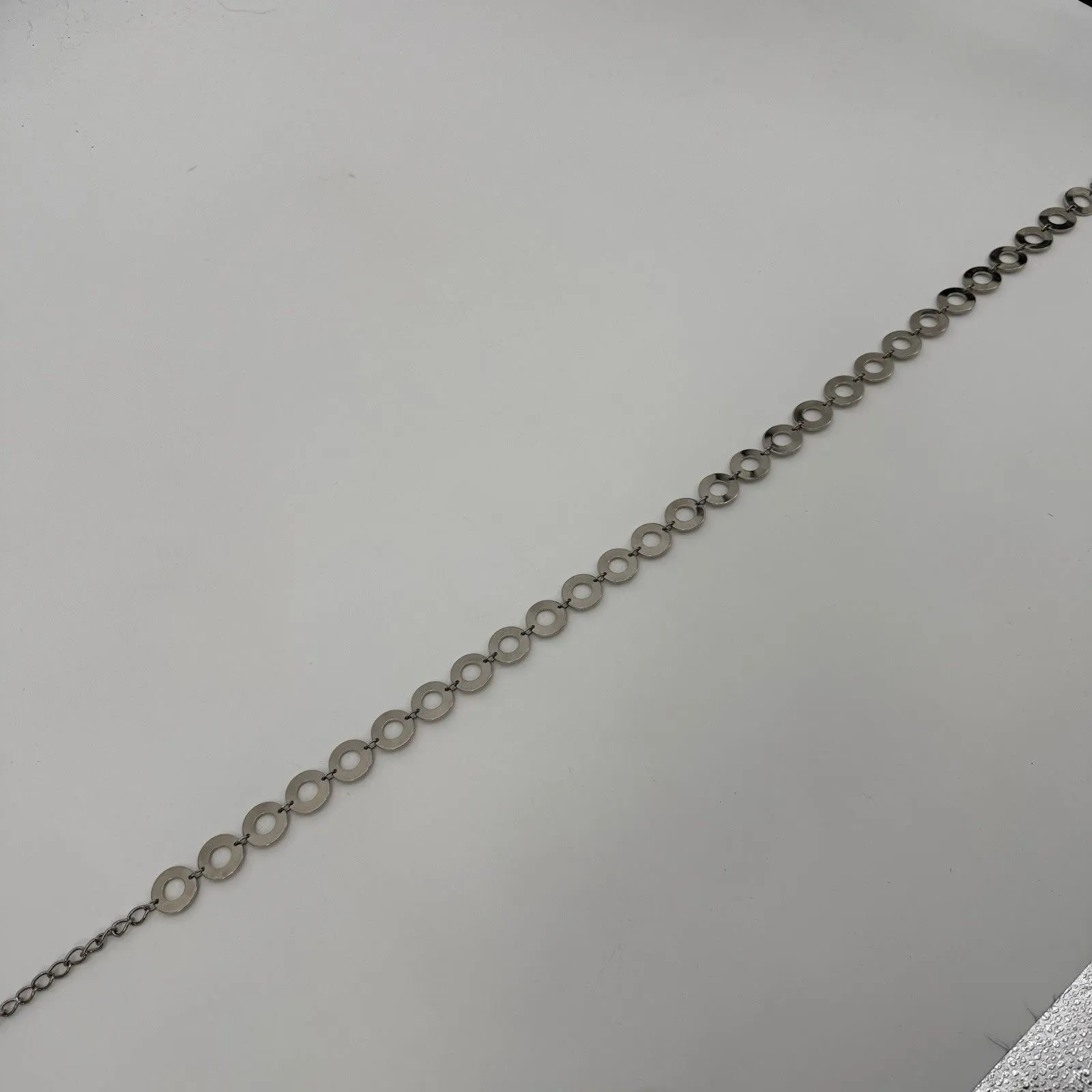 Unbranded Silver Metal Circle Belt Y2k Style Chain Size XS - Image 7