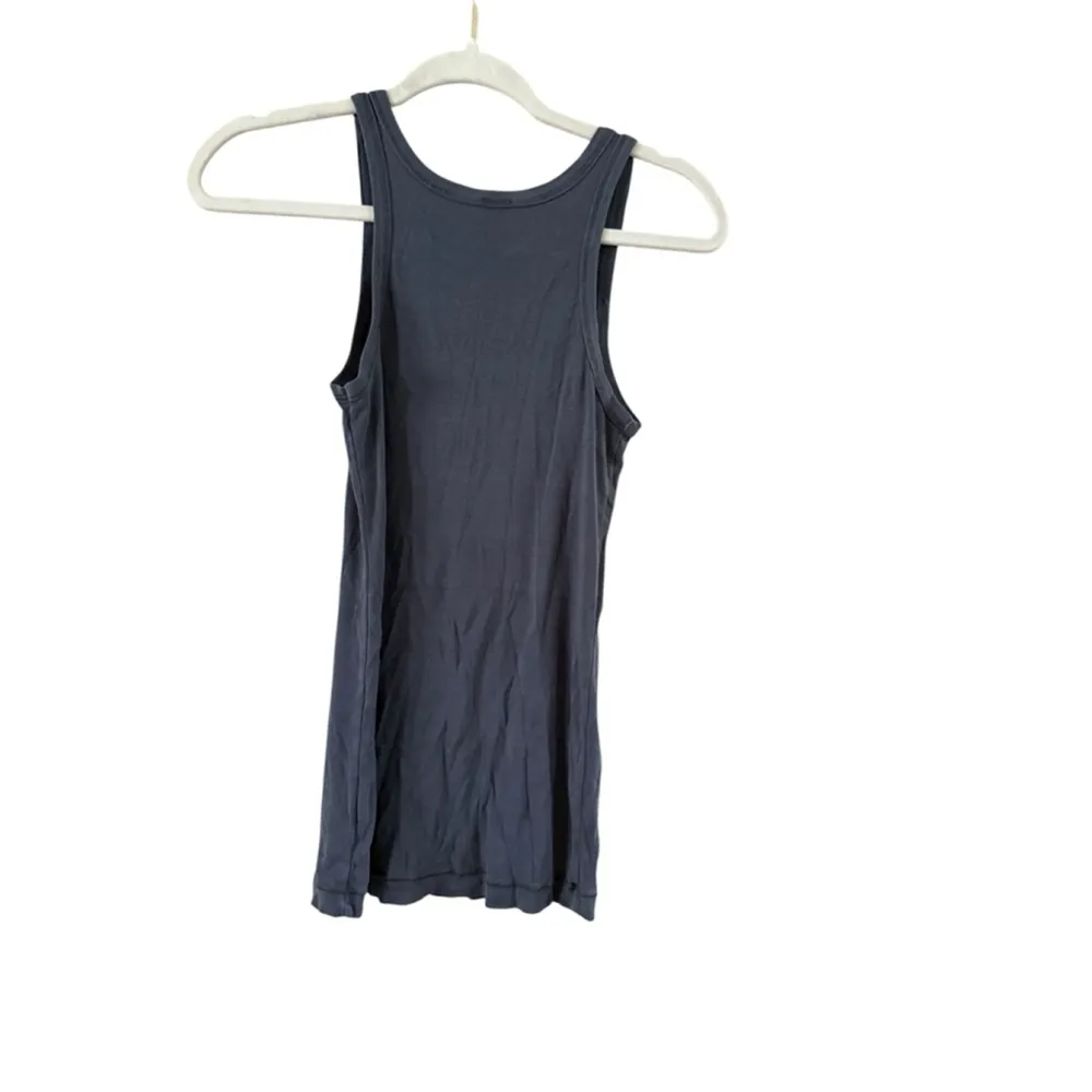Splendid Navy Ribbed Tank Top Women's Large - Image 4