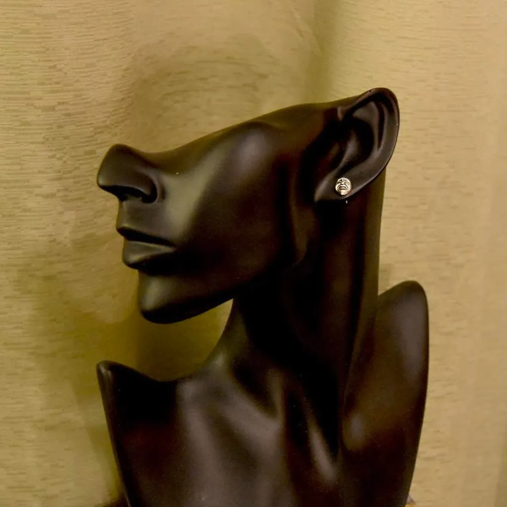 Silver Monster Face Studs - Image 5