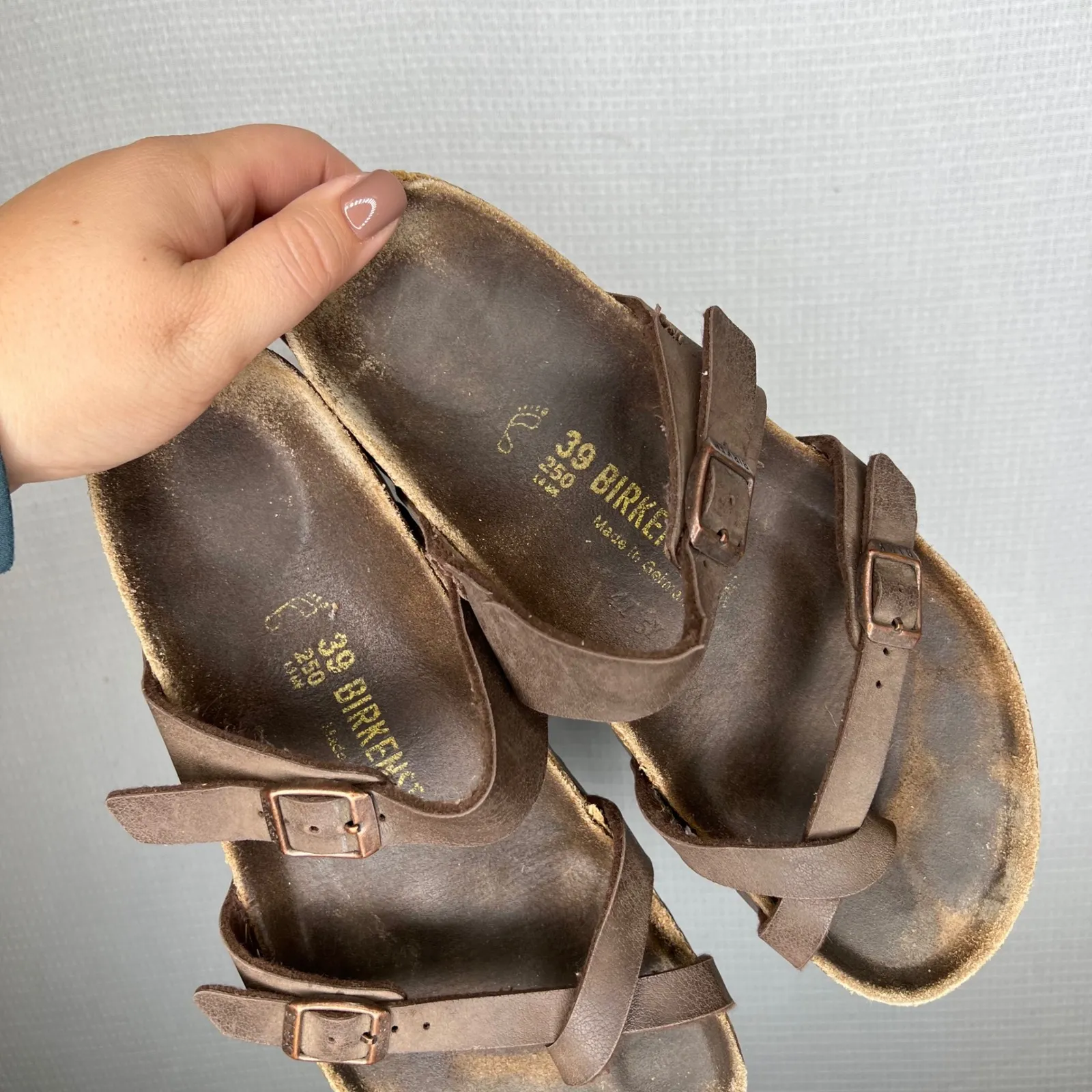 Birkenstock Mayari Women Brown Leather‎ Adjustable Strap Sandals EU 39 US 8-/8.5 - Image 4